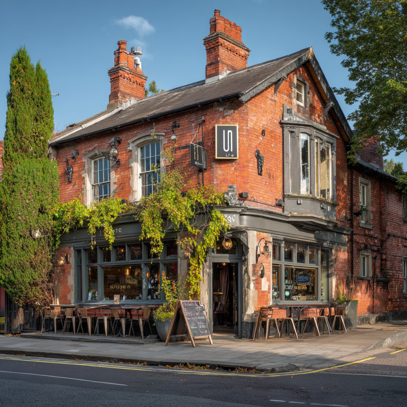 up market British pub bar